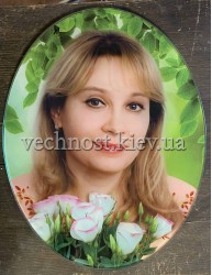 Фотоскло у формі овалу №62