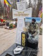 Пам'ятник Козацький Хрест з фотосклом, військовому ЗСУ 