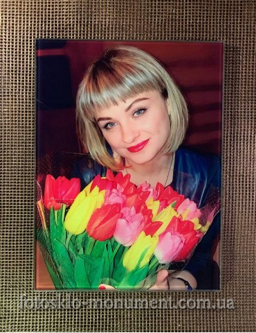 Фото на склі на пам'ятник №290