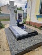 Пам'ятник Козацький Хресті з мармуру з фотосклом, військовому ЗСУ