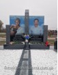 Подвійний пам'ятник для батьків з фотосклом