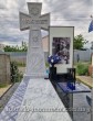 Пам'ятник Козацький Хресті з мармуру з фотосклом, військовому ЗСУ