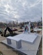 Двойной памятник из мрамора с фотостеклом