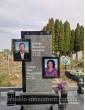 Двойной памятник из гранита с фотостеклом
