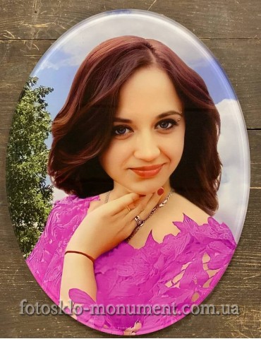 Фотоскло у формі овалу №99