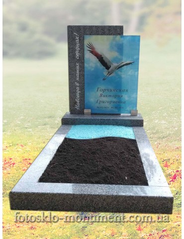 Памятник с фотостеклом