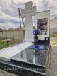 Пам'ятник Козацький Хресті з мармуру з фотосклом, військовому ЗСУ