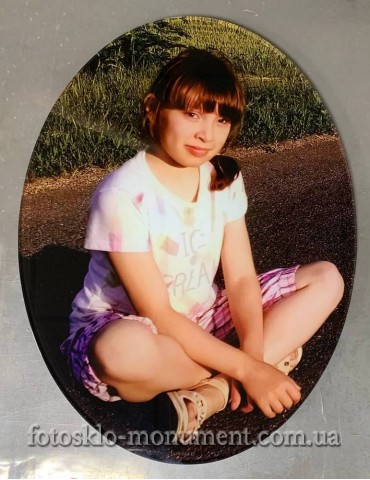 Фотоскло у формі овалу №103