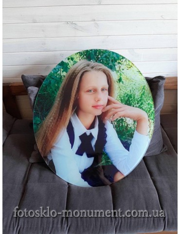 Фотоскло у формі овалу №16