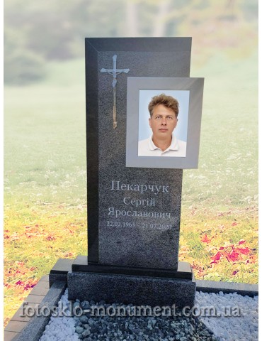 Пам'ятник з мармуру з фотоскла