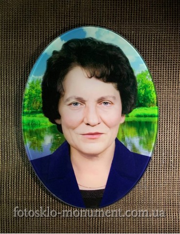 Фотоскло у формі овалу №196