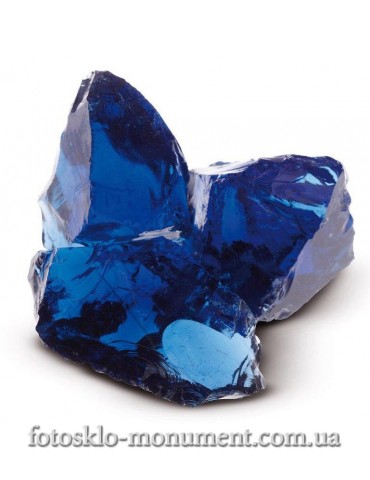 Стеклянные камни для декора синий BLU Cobalt