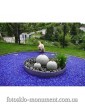 Стеклянные камни для декора синий BLU Cobalt