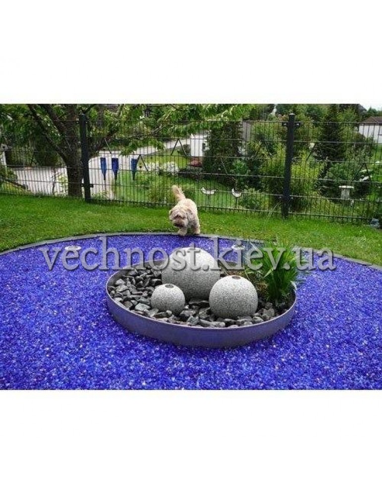 Стеклянные камни для декора синий BLU Cobalt