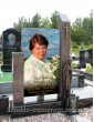 Двойной памятник из гранита с фотостеклом