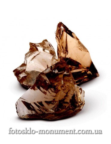 Стеклянные камни для декора коричневый AMBRA 